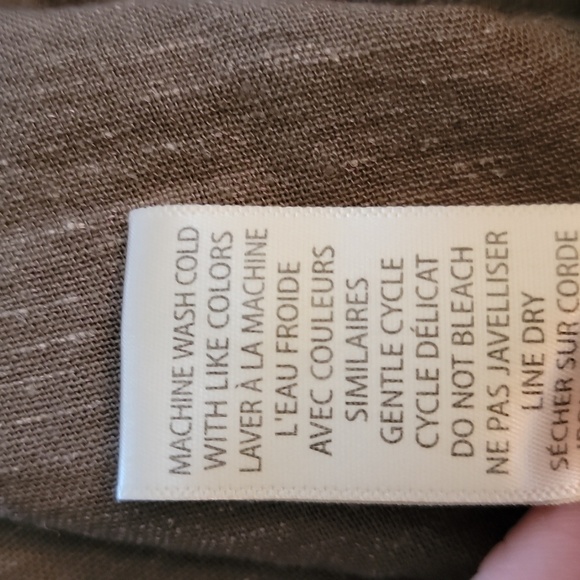 Max Studio olive green zip up shirt jacket women's top linen blend - Picture 8 of 10